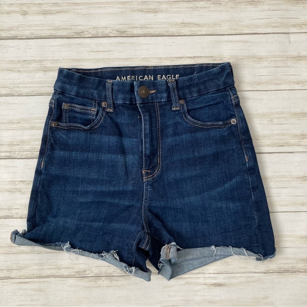 American Eagle Curvy Hi-Rise Shortie Shorts | Size 0